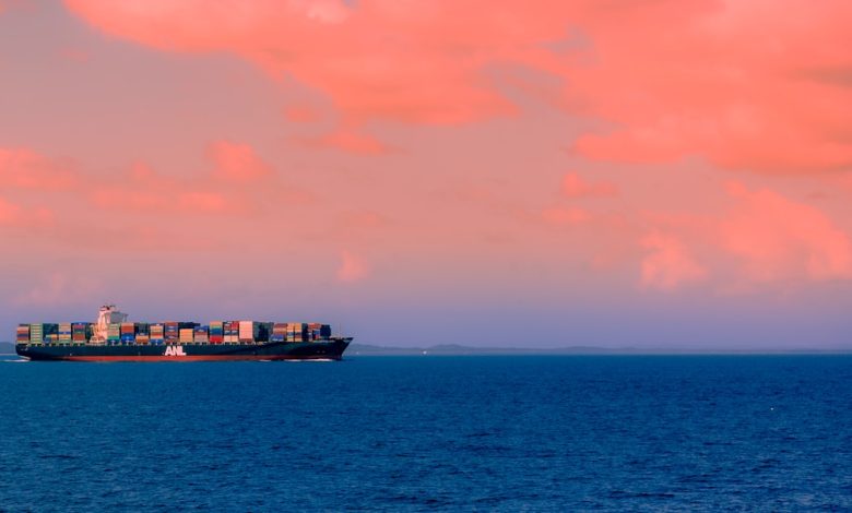 cargo ship on sea under cloudy sky during daytime