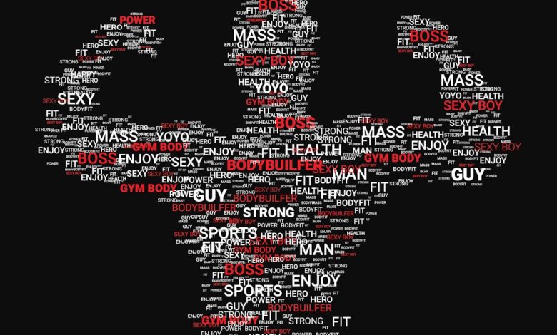 a cactus made up of words on a black background